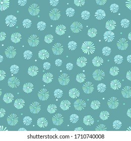 blue floral sweet wrapping papervseamless texture