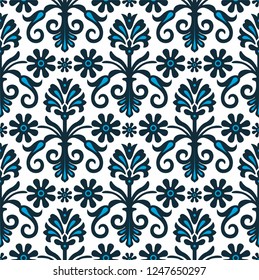 blue floral texture