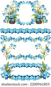 Blumenvektordesigns für verschiedene Zwecke 