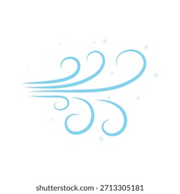 elemento de contorno de brisa de fluxo azul