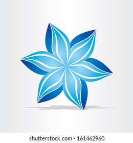 blue flower abstract design