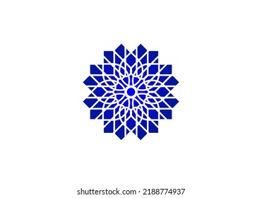 Blue Flower Abstract Logo design