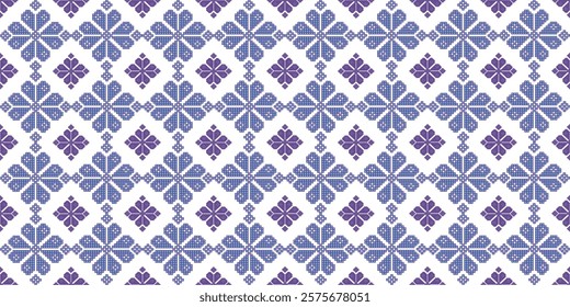 Blue flower background vector seamless 