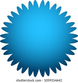 Blue flower badge