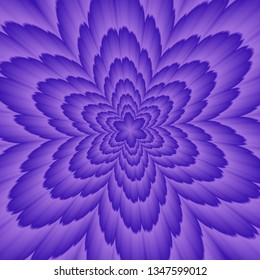 Blue flower blossom. Motion illusion.