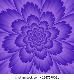 Blue flower blossom. Motion illusion.