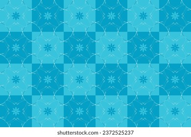 fondo de fondo de fondo de fondo de fondo de pantalla de mosaico cuadrado de la caja de verificación de flores azul