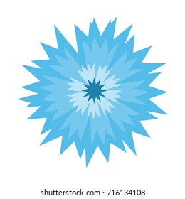 Blue flower cornflower isolated on white background. Cartoon vector centaurea cyanus