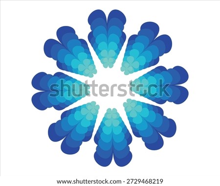 Blue flower decoration vector Captivating Geometric Design Featuring Flower