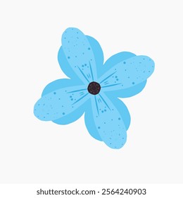 a blue flower design art vector
