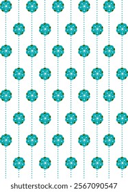 blue flower and dot pattern stock vector