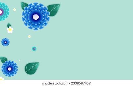 blue flower element vector illustration