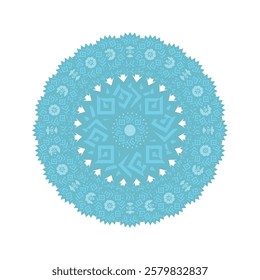 Blue flower ethnic pattern for decorating.