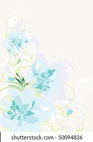 Blue flower. Floral background.