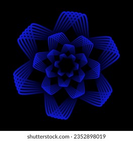 Blue Flower Fractal Pattern Background