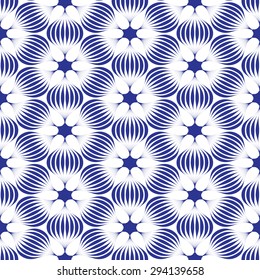 Blue flower graphic pattern vector illustration . Modern stylish texture b.