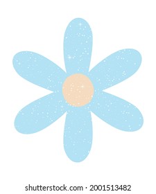 blue flower icon on background