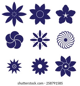 Blue Flower Icons
