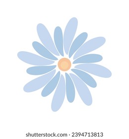 blue flower illustration vector isolated