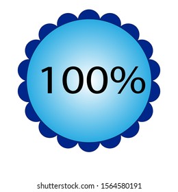 blue flower like percentage showing 100%