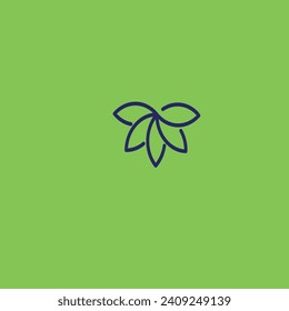 logo de una flor azul frente al fondo