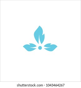 blue flower logo template