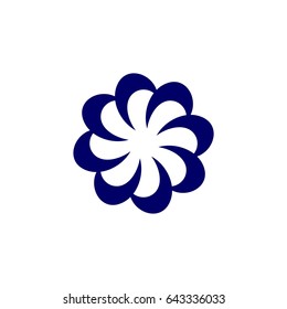 Blue Flower Logo Template Illustration Design. Vector EPS 10.