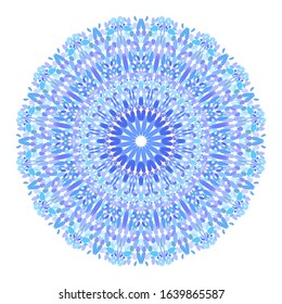 Blue flower mandala ornament - vector graphic design