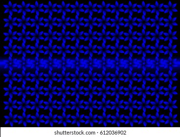 blue flower on black background