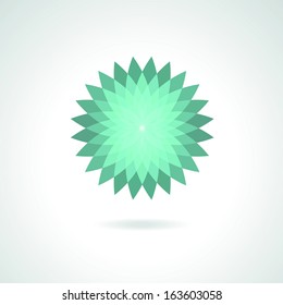 Blue flower over gray background. vector illustration