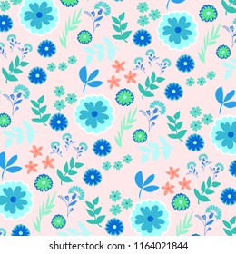 blue flower pattern