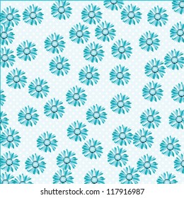 Blue flower pattern