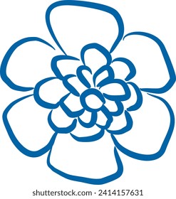 
The blue flower pattern Chinese style vector