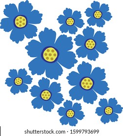 blue flower pattern, for decoration