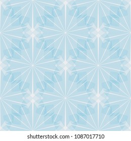 Blue flower pattern. Seamless vector