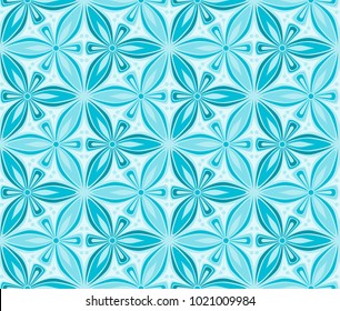 blue flower pattern vector illustration. arabesque, turkish ornament. graphic floral eastern seamless pattern. flower of life mandala, oriental vintage background