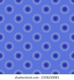 blue flower repeating textile design pattern