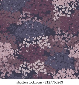 diseño de patrón transparente de flores azules