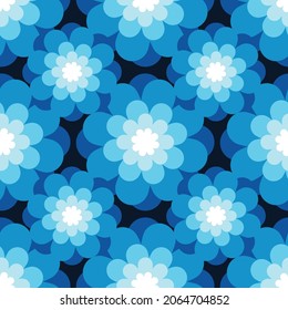 Patrón sin soldadura de flor azul para tela o decoración 
