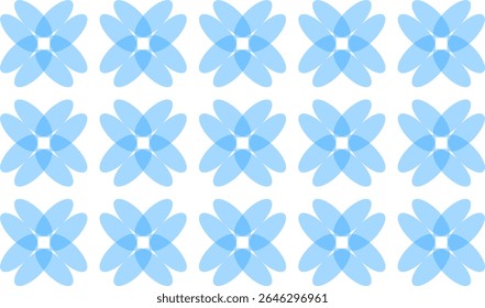 Flor azul Patrón sin fisuras en colores azul y blanco. Ilustración vectorial, diseño para la impresión de la tela o el Fondo de pantalla del fondo 