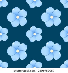 Blue flower seamless pattern. Wrapping, wallpaper, backdrop