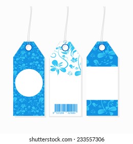 blue flower tag