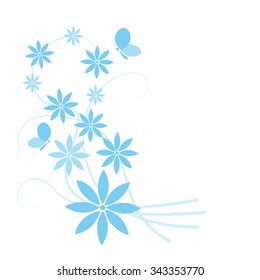 Blue flower vector