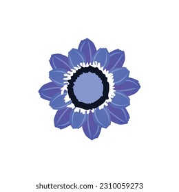 ilustración de vector de flores azul