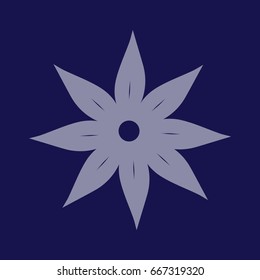 Blue flower vector illustration