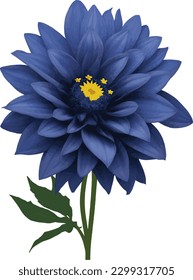 Blue flower vector no background