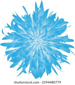 A blue flower with a white background. The flower is very large and has a lot of detail