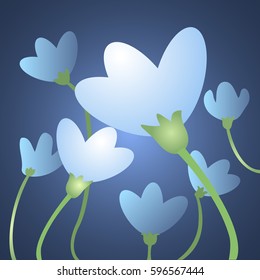 Blue flowers
