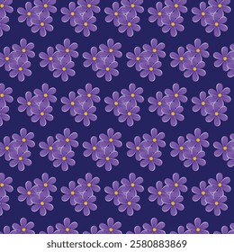 blue flowers art pattern design