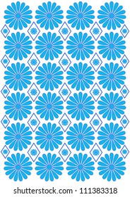 Blue flowers background